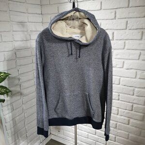 Old Navy Ladies Size XL Navy & White Waffle Pattern Pullover Hoodie